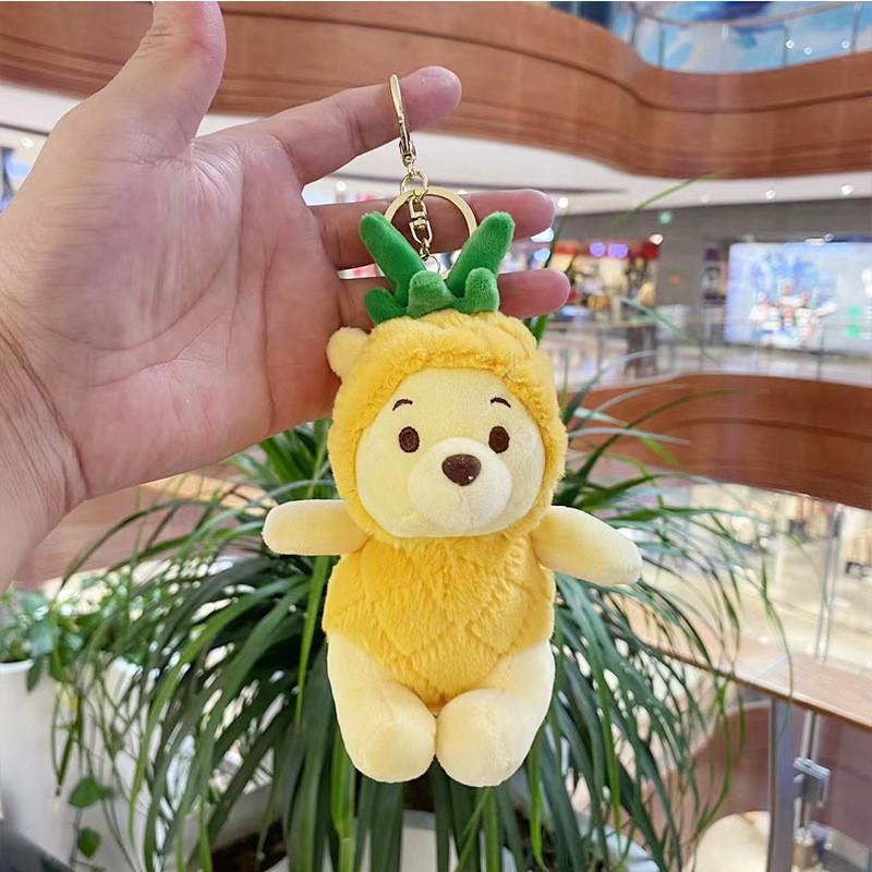 Cozy Pineapple Puff Bear Plush Keychain Cuddly Toy Ideal For Gifting On Special Occasions