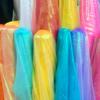 Iridescent  Organza Fabric, 59 Inch Wide Holographic Sheer Gauze, Lightweight Organza for Wedding & Halloween Decor, Photography Backdrop, DIY Dress