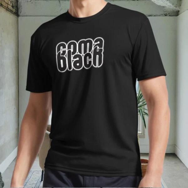 

New Coma black Active Logo Men s Black T shirt Funny Size S to 5XL L