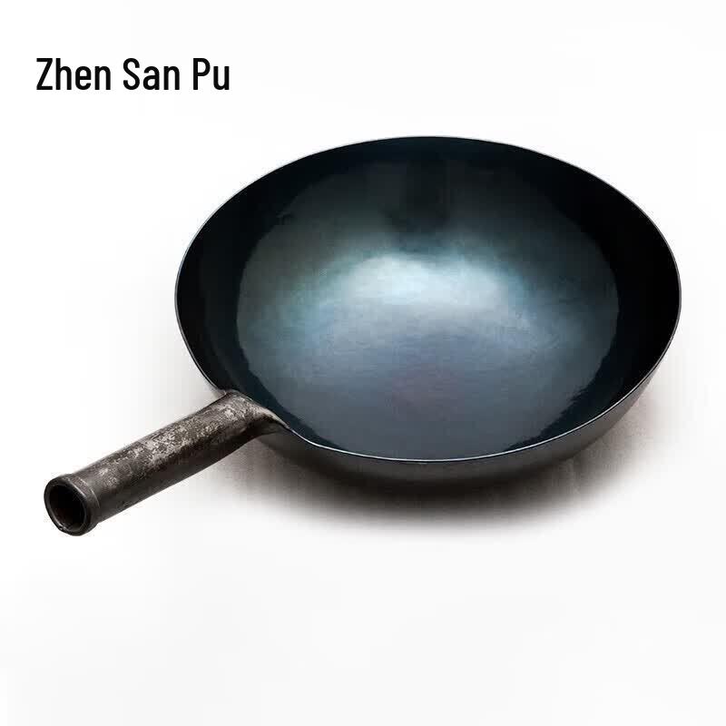 Ручная ковка, чугунная сковорода-вок Zhen San Huan Zhangqiu