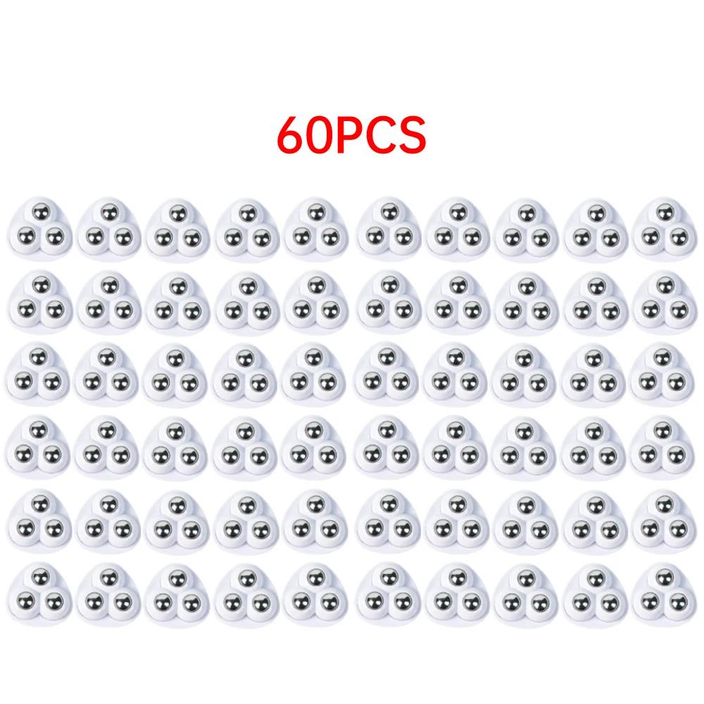 20-100pcs Wheels For Furniture Stainless Steel Roller Self Adhesive Furniture Caster Home Strong Load-bearing Universal Wheel