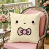 Minimalist Cartoon Face Cushion Cover Plush Fabric Soft DoubleSided Printed Sofa Warm Winter Home Gift Pillow Cover