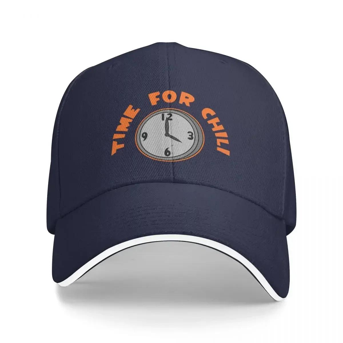 

Time For Chili (Orange) Cap Fashion Casual Baseball Caps Adjustable Hat Summer Unisex Baseball Hats Customizable Polychromatic One Size темно-синього кольору