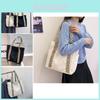 Stylish 2024 Korean Version Large Capacity Tote Bag For Women With Canvas Fabric