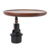 360 degrees  Rotating Car Cup Holder Tray with Silicone Pad Wooden Cup Holder Food Table for Most Cup Holders Front