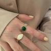 Korean Style Geometric Color Block Adjustable Ring for Women – Elegant, Retro, Stackable, Trendy Index Finger Accessory