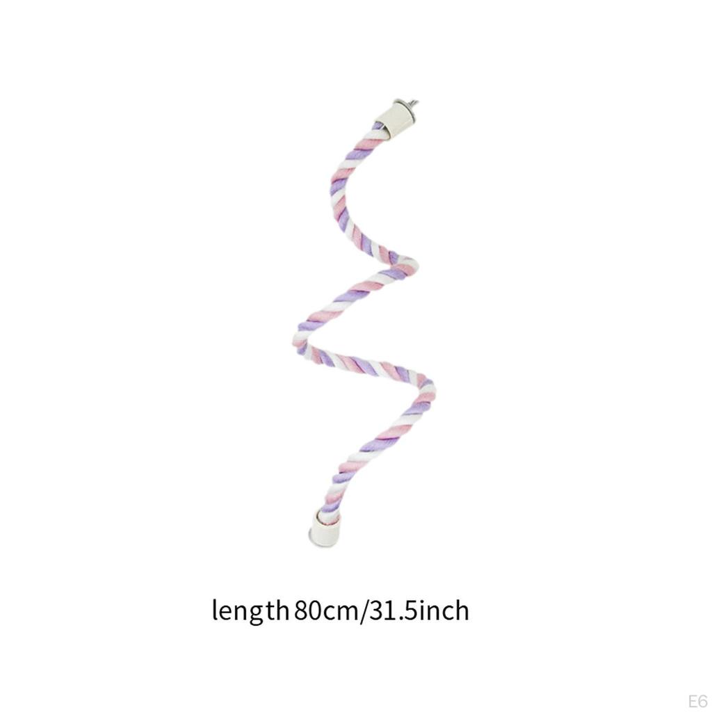Adjustable Rope Perch for Bird Cages, Climbing Toy Parakeet and Parrot