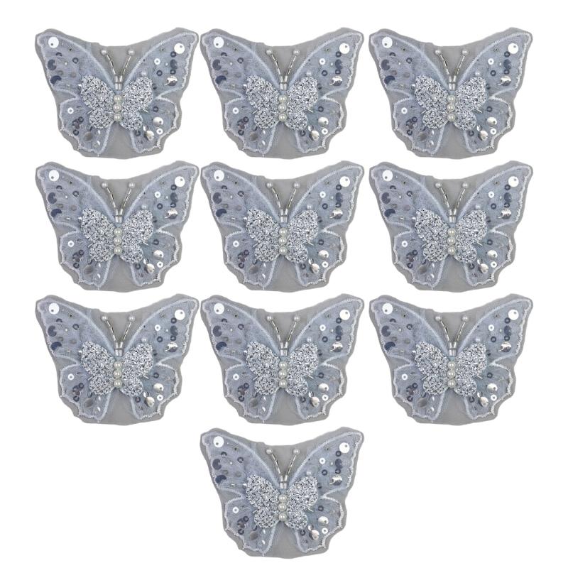 Glittering Sequins Butterfly Applique Decoration For Fabric Improvement On Hats Bags And DIY Ideas