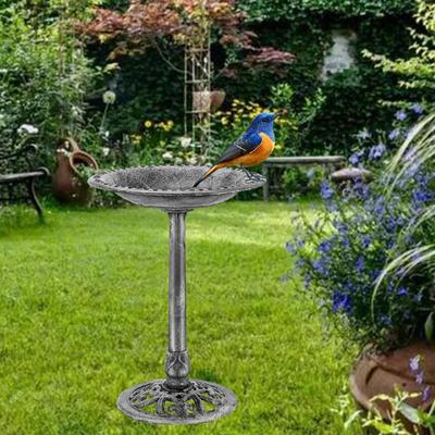 Garden Bird Bath Yards Feeder Bowl, Weather Resistant, Outdoor Patio Vintage Style
