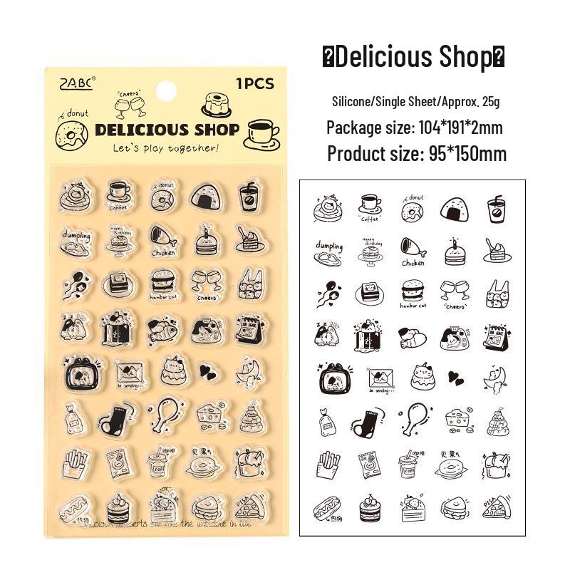 Adorable Cartoon Transparent Stamps for Kids' DIY Journals