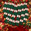 1 Stück Monogramm Gestrickte Socken Grün A-Z Buchstabe Hängende Weihnachtsstrümpfe Kamin Weihnachtsbaum Hängend Party Dekoration