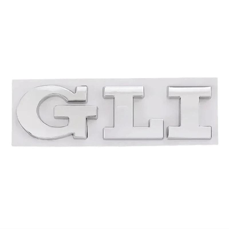 3D Metal Car Letters GLI Logo Rear Trunk Front Grill Badge Emblem Sticker Decals For Jetta MK2 MK4 MK5 MK6 MK7 MK8
