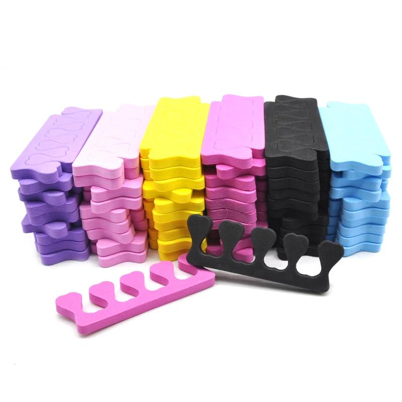 100 PCS/LOT Professional Nail Art Toes Separators Fingers Foots Divider Sponge Soft Gel UV Beauty Tools Polish Manicure Pedicure