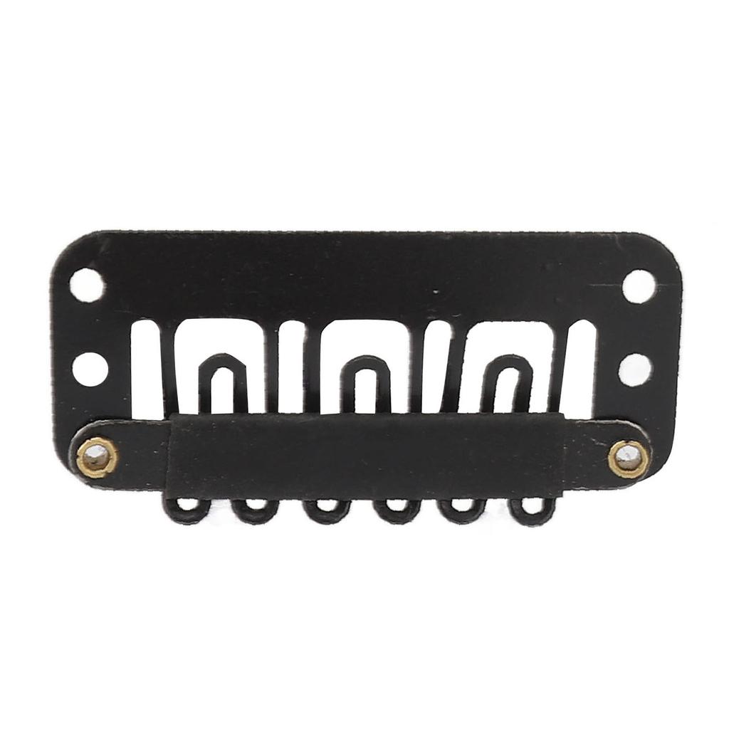 100 Stück 6 Zähne Haarverlängerungsclips Perückenclips Edelstahl U-Form Druckknöpfe für Haarverlängerung Haarteil DIY