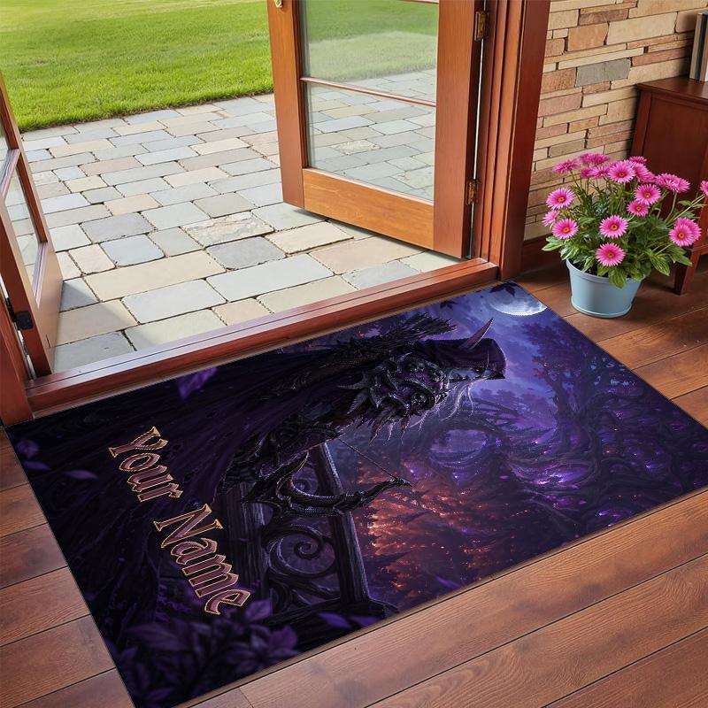Crystal Velvet Rug Custom Name Text, Soft Non Slip Floor Mat Home DecorWorld of Warcraft