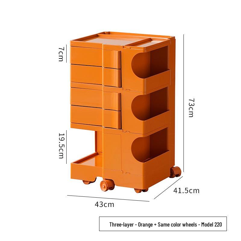 Nordic Rotating Multi-Layer Storage Cabinet: Versatile Makeup, Bedside, or Snack Organizer
