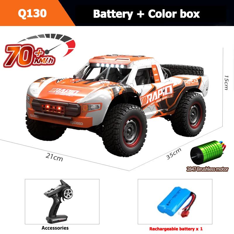 JJRC Q130 1:14 70 KM/H or 50KM/H 4WD RC Car With Light Brushless Motor Cars Remote Controlled High Speed Drift Monster Truck Toy