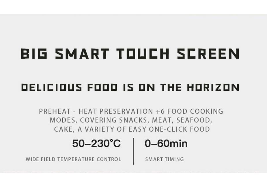 Large Capacity Touch Air Fryer - Multi-Function Electric Fryer for French Fries
