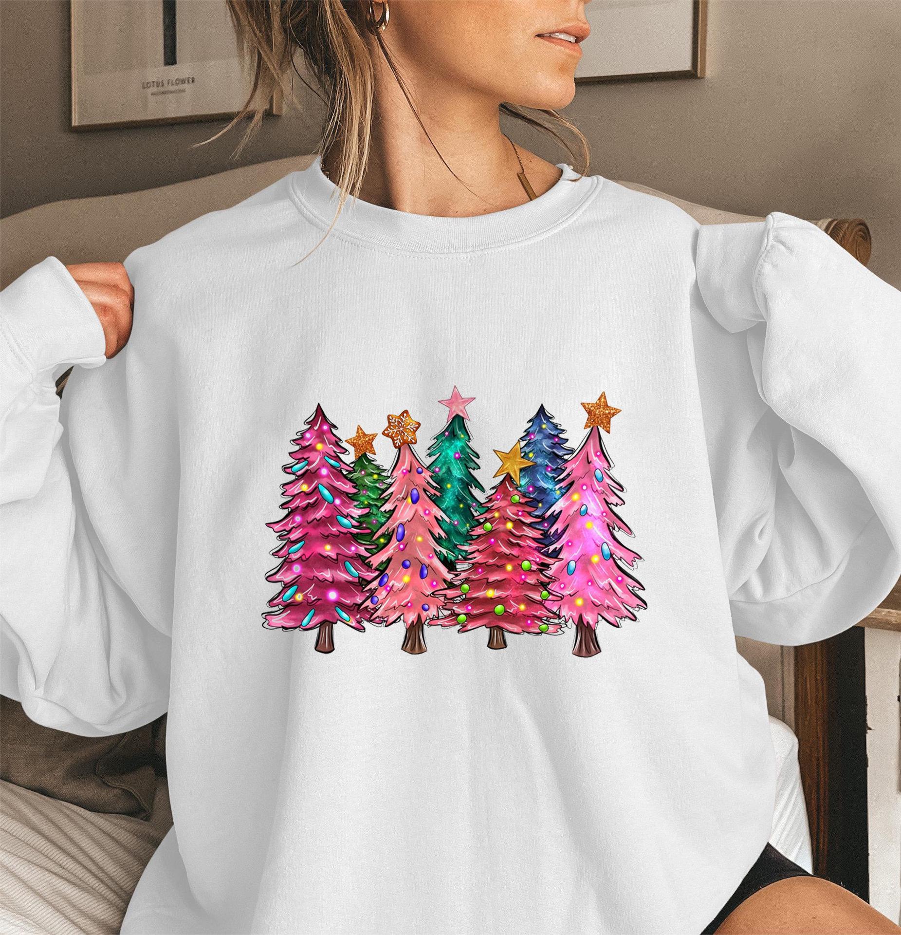 

Европейский и американский рождественский свитшот с длинным рукавом и круглым вырезом M белый