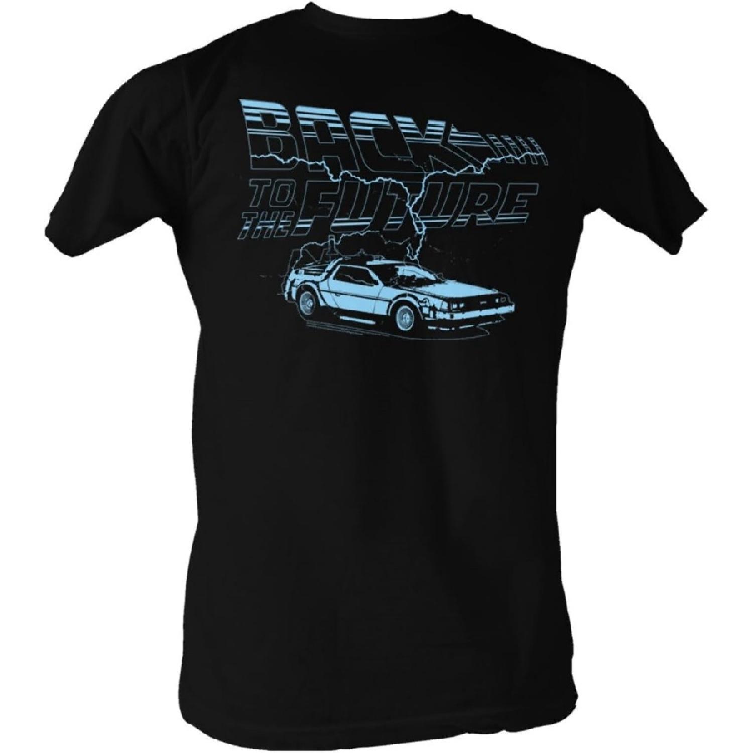 Back to the Future - Ride The Lightning Mens T-Shirt in Black, Large, Black XXXXXL разноцветный
