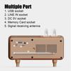 Retro Bluetooth Speaker with LED Light and Vacuum Tube for PC/Laptop (Wood)