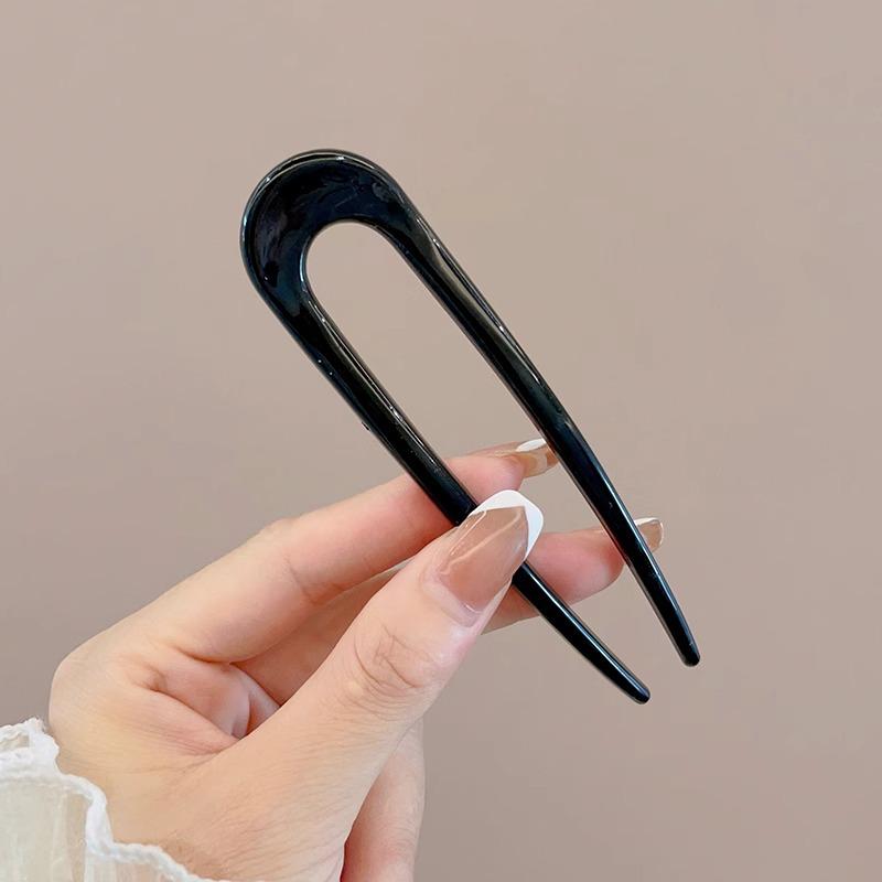 

Women s Lazy Bun Updo Hair Tool U-Shaped Comb Hairpin Styling Accessory
