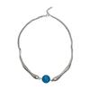 Modern Blue Bead Necklace Adjustable Length Clavicle Chain Stylish Neckpiece Trendy Women's Accessories for Party