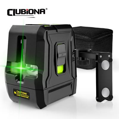 Lasergrünes 2-Linien-Lasermesswerkzeug mit 360-Grad-Rotation, vertikal und horizontal