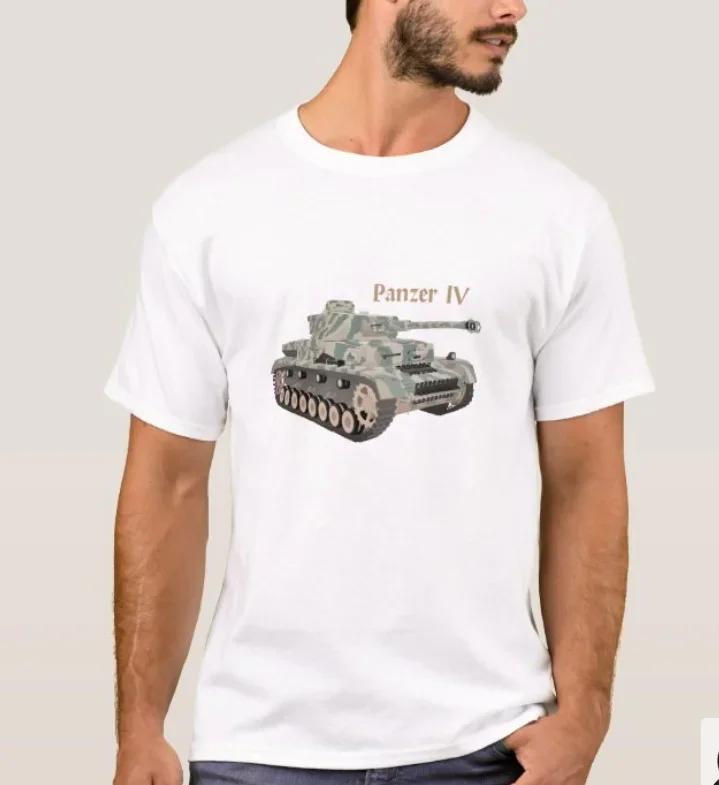 German Panzer IV WWII Medium Tank Military Enthusiasts TShirt Summer Cotton Short Sleeve ONeck Mens T Shirt New S3XL