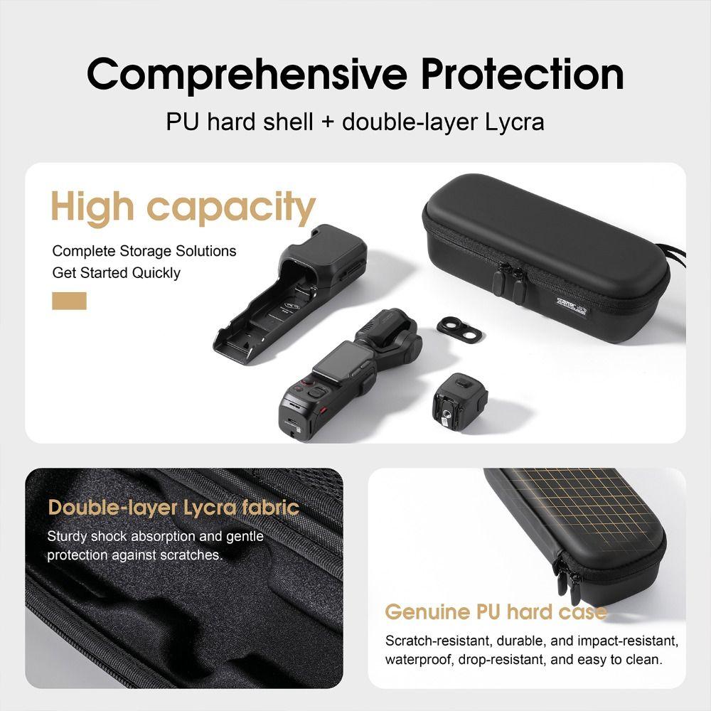 Waterproof Mini Carrying Case PU Handbag for Insta360 Luna Ultra Gimbal Camera Accessories