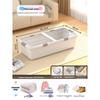 Large Capacity Transparent Under-Bed Storage Box with Wheels
