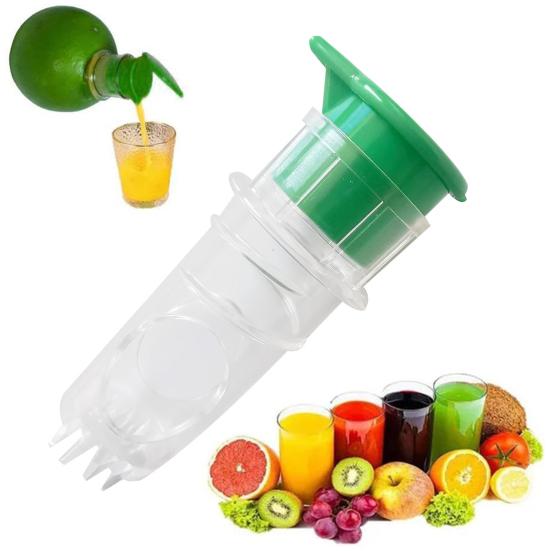 2Pcs Manual Lemon Squeezer Fruit Juicer with Built-in Filter BPA-Free Citrus Juicer with Lid Portable Lime Juicer