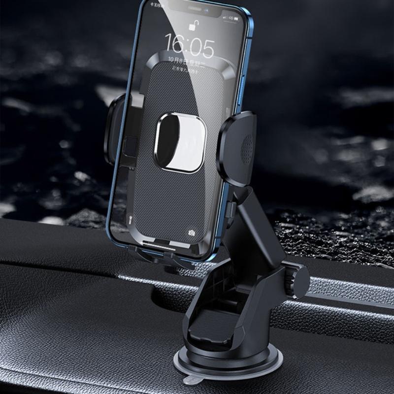 Dashboard & Windshield Universal Car Mount Phone Holder Stand with Suction Cup Base and Adjustable Arm for Mobile Phone