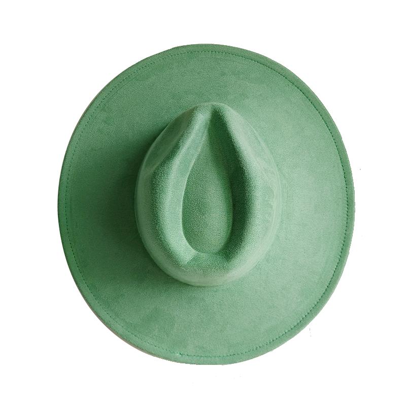 For Burning Vegan Suede Fedora Rancher Hats Blank Hats Multicolor Heart Shaped Top 9.5Cm Brim Unisex Jazz Hat Church Hat
