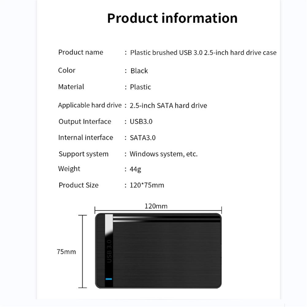 USB3.0 SATA 5Gbps Tool Free Enclosure HDD SSD External Enclosure Adapter For Laptops Desktop Computers Phones