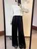 Ice-Cool Silk Satin Loose Pants for Women - Spring/Autumn 2026, Non-Wrinkling, Ideal for Middle-Aged and Young Women