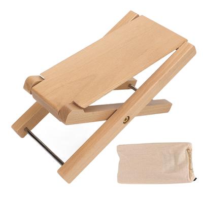 Poggiapiede per Chitarra Legno Robusto Stile Elegante 3 Altezze Regolabili Pieghevole Sgabello per Piede di Chitarra per