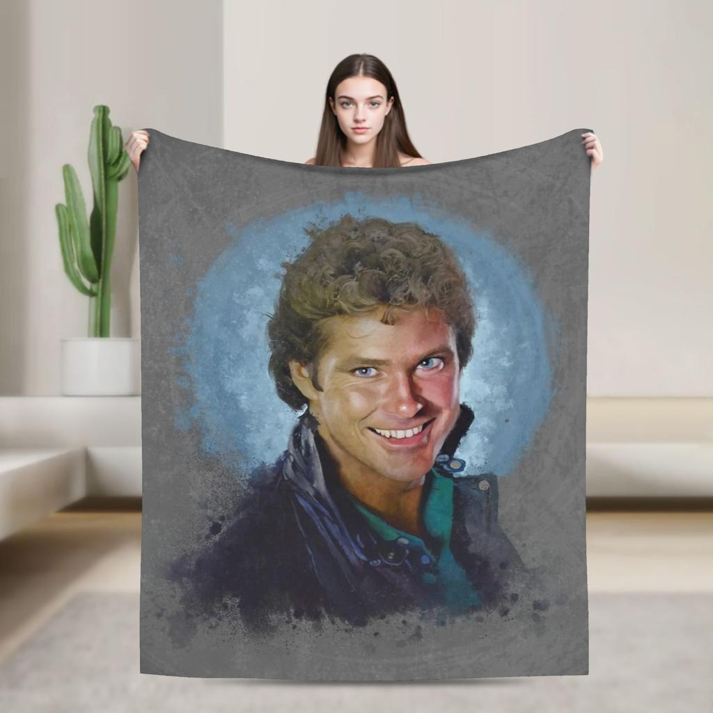 david hasselhoff the hof Blanket Quality Super Soft  Bedding Throws Winter Airplane Travel Bedroom Fluffy Bedspread