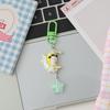 Cute Pajama Bear Keychain Kawaii Resin Teddy Key Chain With Star Charm For Girls Bag Purse Decoration