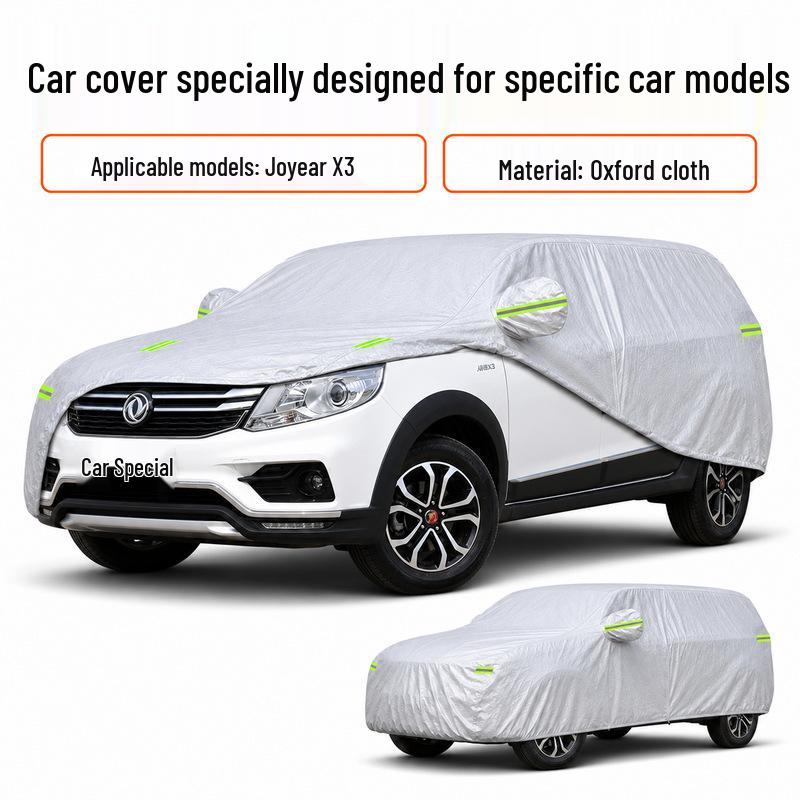 Jingyi X3 Car Cover: Sunproof, Waterproof, Heat Insulation, All-Season Universal Oxford Fabric.