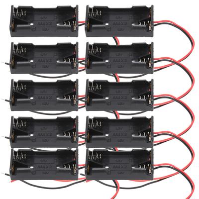 10pcs 2x 3x AAA Battery Holder Battery Power Case Plastic Box with Wire  2x AAA