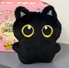 Schwarze Katze Puppe Anhänger Schlüsselanhänger Niedliche Pilot Kleine Schwarze Katze Hängend Rucksack Schlüsselanhänger Kreativer Katzen Plüsch Schlüsselanhänger Geschenk für Handy