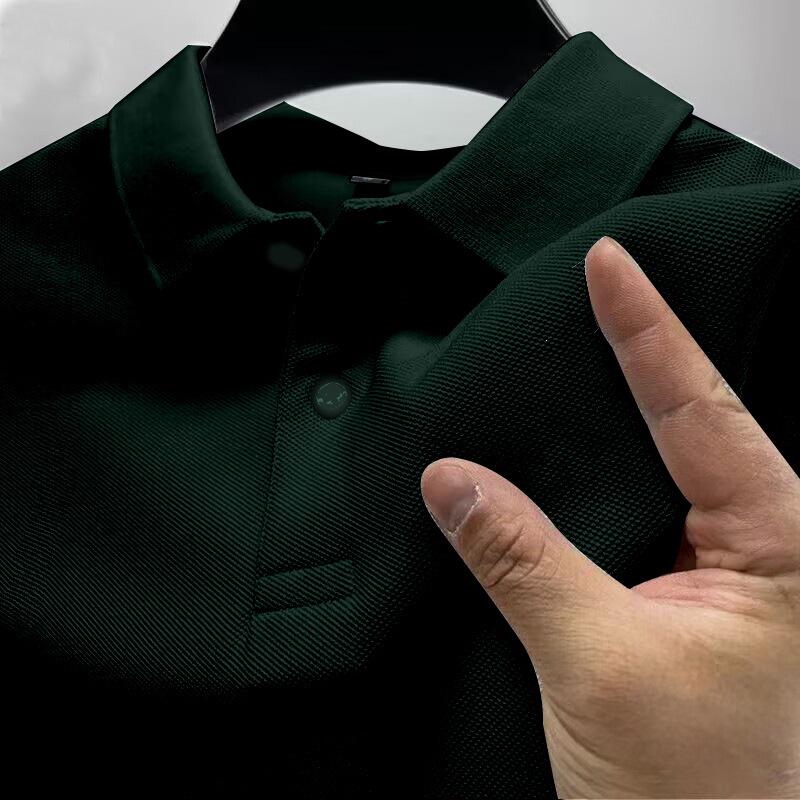 Men's 2024 Lapel Half-Sleeve Polo: Fashionable, Casual, Business-Ready T-Shirt