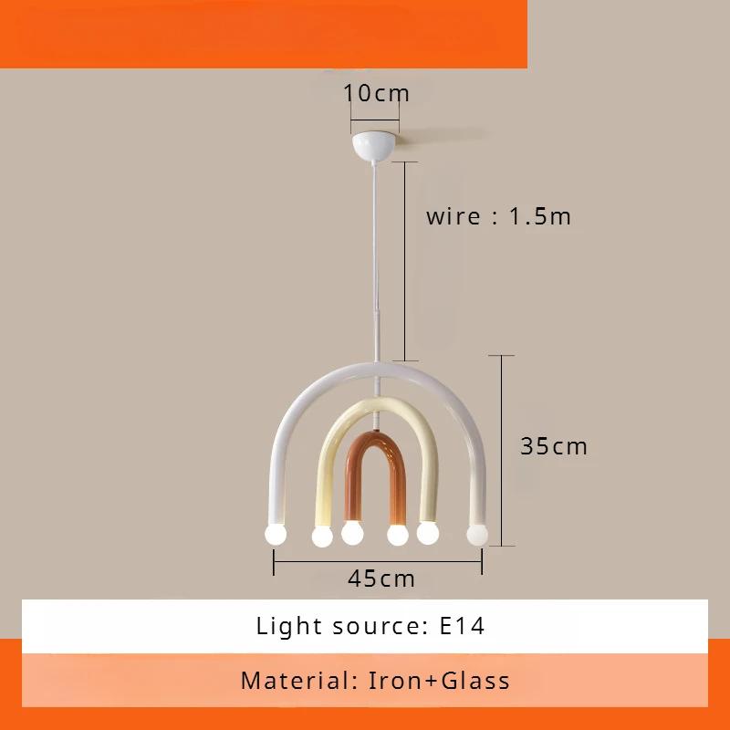 

Современная люстра Macarone Rainbow Memphis Design Room Decor Подвесные светильники Спальня Гостиная Детская комната Светодиодные лампы without bulb
