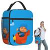 Blue Pocoyo Kids Cartoon Insulated Lunch Bag for Women Kids Leakproof Food Boxes Thermal Lunch Box Tote