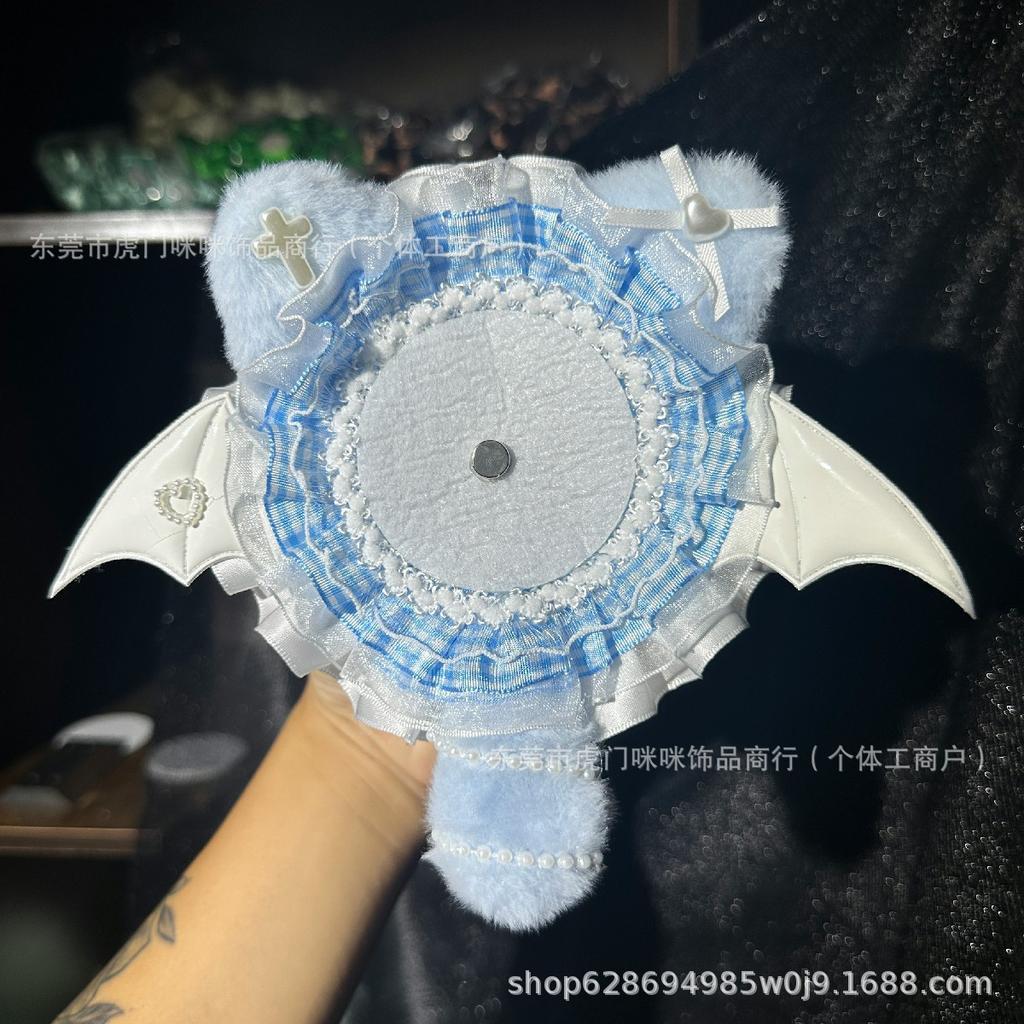 ins lace bar long tail cute Gu Mei original pain bag handmade brooch badge holder decoration