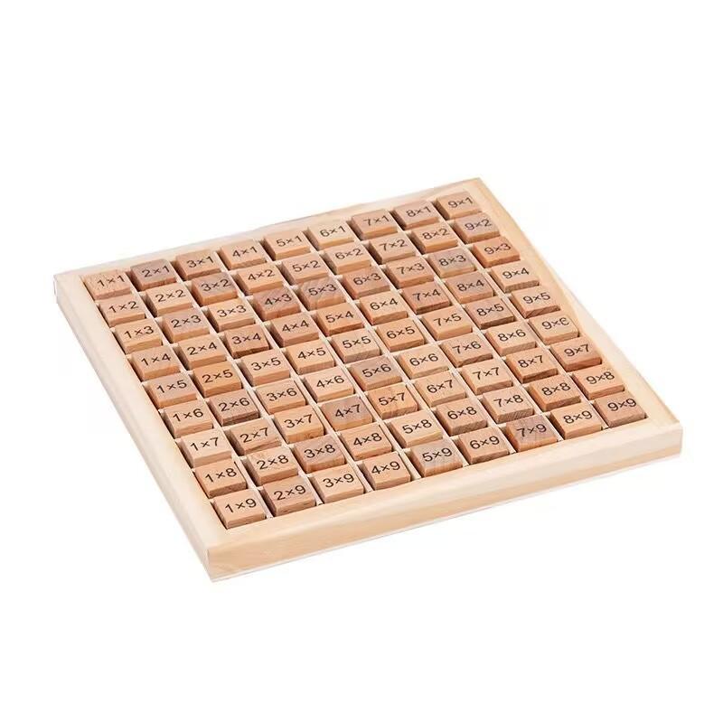 Wooden Nine-Nine Multiplication Table Building Blocks Children's Wooden Early Education Learning Toys Teaching Aids