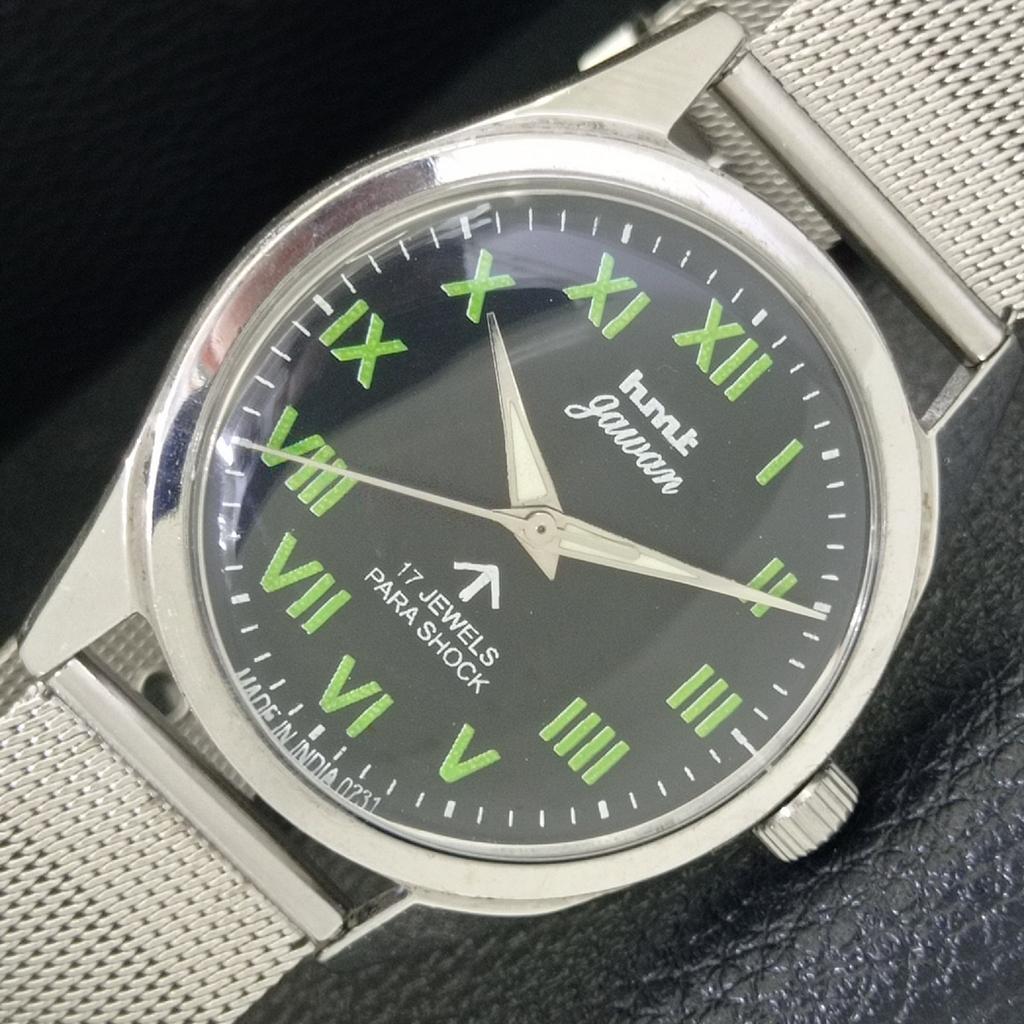 

HMT JAWAN VINTAGE HAND-WINDING INDIAN MENS BLACK COLOR DIAL WATCH a700276-5 R202-a700276