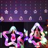 SITEDAN Christmas Curtain Lights, LED Illumination Lights, Christmas Lights with Remote Control, String Lights, Star-Shaped Decorative Lights, Create