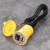 Motorcycle Handle Bar Phone Holder Waterproof USB     12V with   (Yellow)